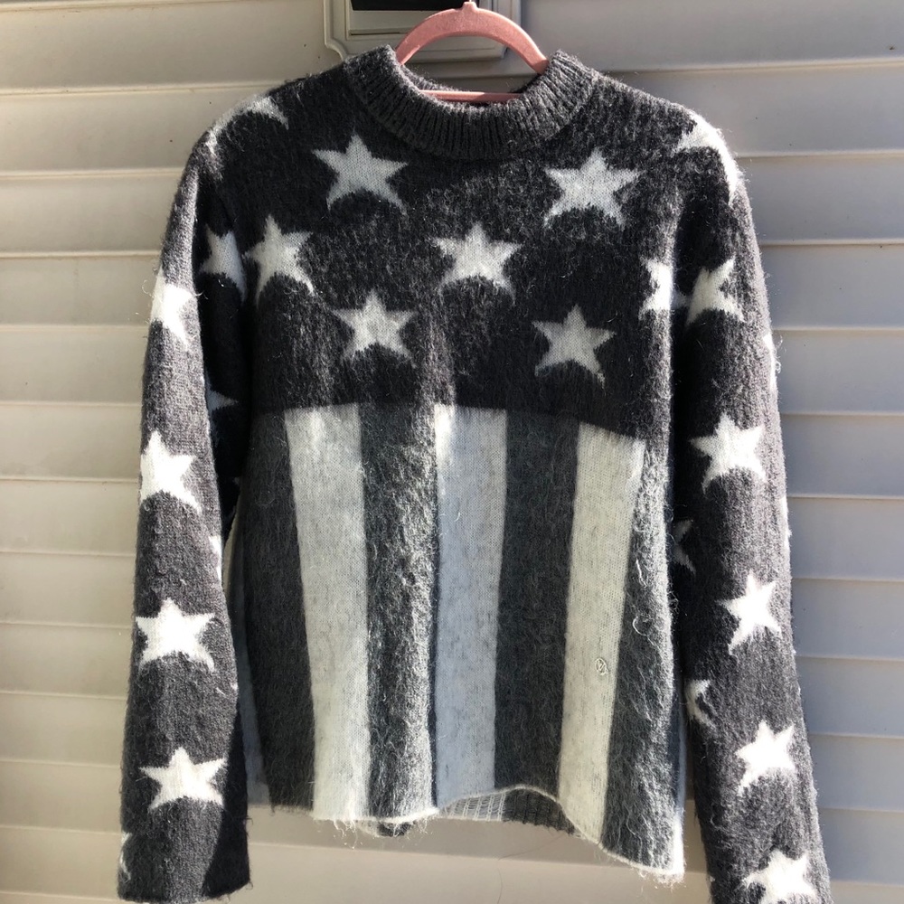 LOUIS VUITTON USA FLAG MOHAIR JACQUARD CREWNECK